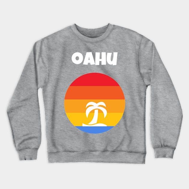 Oahu Hawaii Crewneck Sweatshirt by jutulen